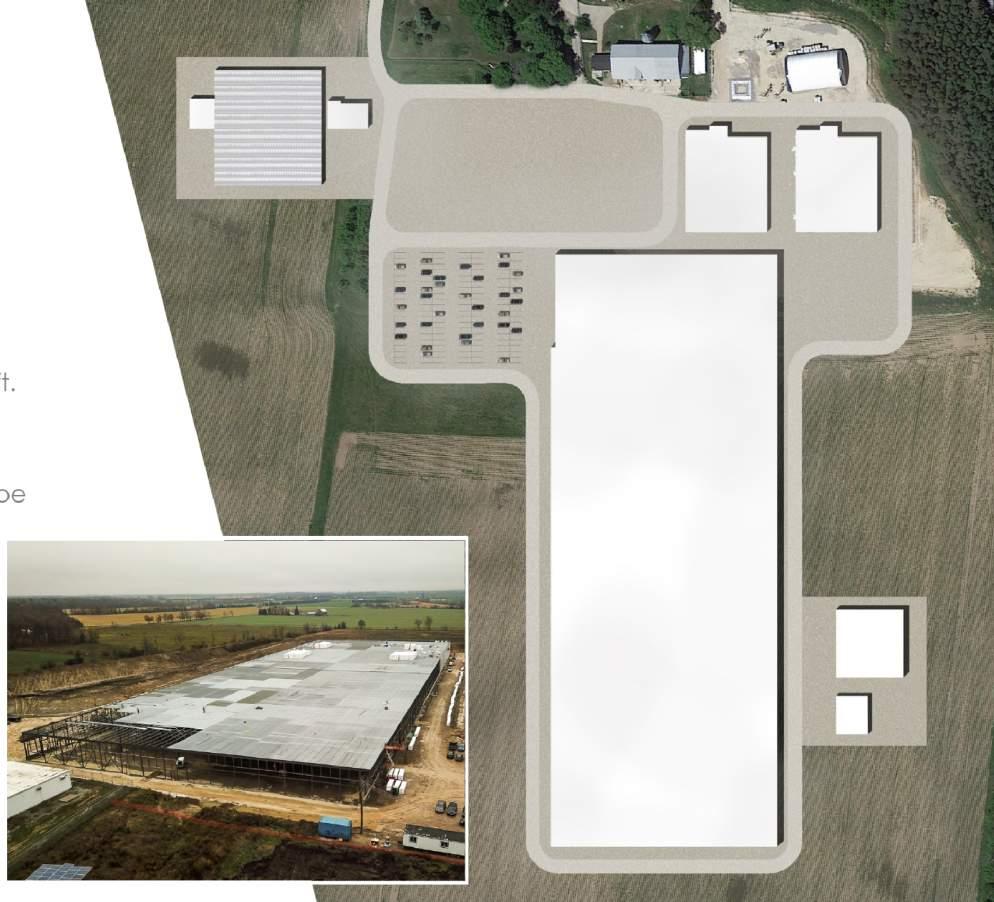 Peace Naturals - Medicinal Cultivation 95 acres zoned for cannabis production, on-site well, natural gas co-gen line, and phase 3 power and a 5,000kg production capacity.