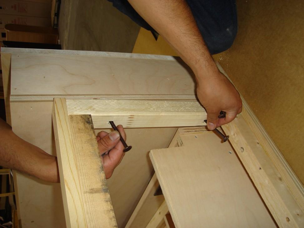 #8 #7 Now attach base to each cabinet