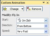 Changing the Order Objects Play If the Custm Animatins screen is nt shwing: On the Ribbn, click n the Animatins tab. In the Animatins grup, click n the Custm Animatin buttn.