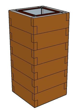 Construct the pillar base using 2 X 2 s and OSB or plywood to the desired height. Each Pillar Stone is 6 high so designing the height in 6 increments will eliminate cutting of the Pillar Stones.