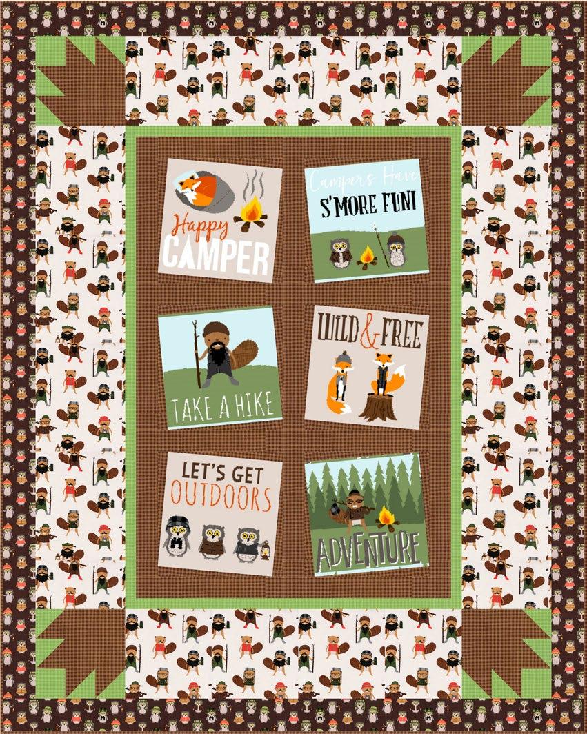 Just Kisses CAMPSITE CRITTERS Designed by Terri Butler Featuring Finished quilt measures: 45 x 53-1/2 Quilt shown in
