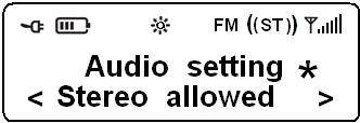 Using FM Radio Scan Setting 1. Press the Button and then turn the SELECT Knob, until the Scan Setting menu is displayed on screen. 2. Press the SELECT Knob to confirm.