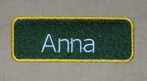 Complete the badge or patch by having the machine embroider a satin stitch all around the