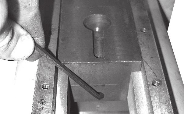 Pivot Pin 14. Pull or push the cross slide assembly so the center of the pivot pin bore is 6.