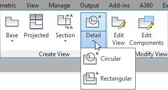 Creating Detail Views You can use any drawing view as the basis for creating a detail view.
