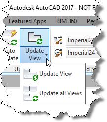 You can update either an individual view or all views. For example, if you choose Update View, the program prompts you to select the view you want to update. Select a view.