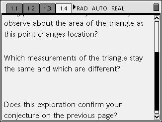 Drag point B horizontally. What do you observe about the area of the triangle as this point changes location?