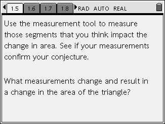 Use the measurement tool to measure those segments that you think impact the change in area.
