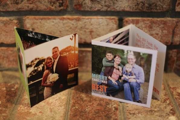 50 ea 5 x 5 TriFold $ 4 ea { luxe cards} This high-end card shows off the beauty of your images in a unique way.