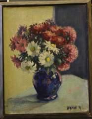 #078 Vase of Blooms Oil on