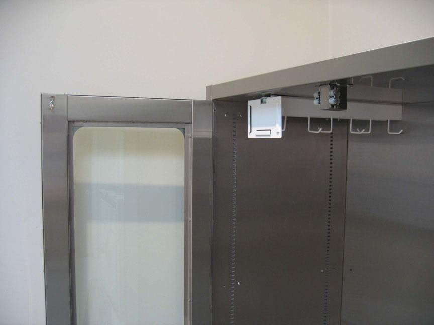 or under a shelf Retracted length 6 /2 Option CR6 STORAGE BINS can be placed