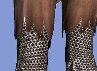 Select the main surface layer from the Layers dialog, and then in the diffuse image window, CTRL-click a spot on the chain texture of the calf.