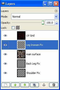 Part 5: Fixing the leg inseam 1. Using Gimp, open file P_HHM_CH_Body06.xcf.
