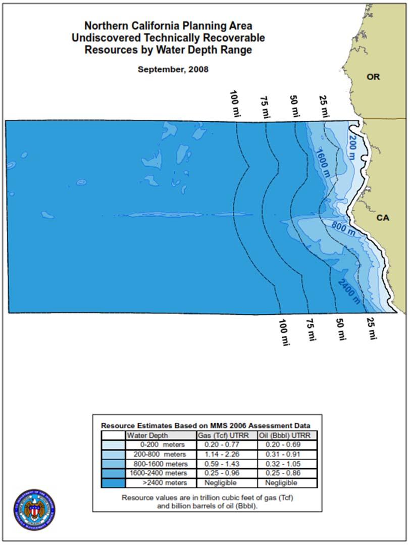 Figure 40: Northern California Planning Area Source: BOEM *Resources mentioned in
