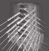 Using CAD software, I can create nice-looking 3-D images that have multiple vanishing points. Look at this perspective drawing of the top of a tower that HNTB designed for a bridge in Ohio last year.