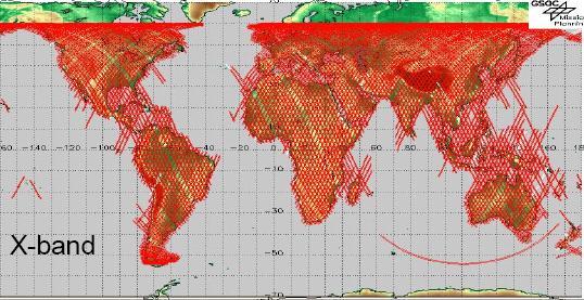 Figure 6. Coverage of the SRTM X-band elevation data (Source: http://www2.jpl.nasa.