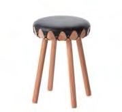 TILLFÄLLE stool $69 Cover: leather. Clear lacquered solid eucalyptus.