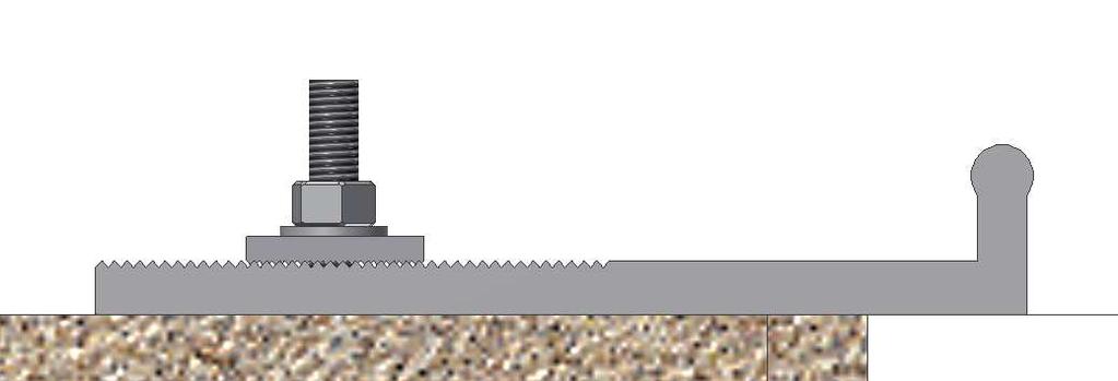 The typical spacing between the front face of the slab anchors and the interior face of the static sill is 1-1/16. See figure 45 below. d.
