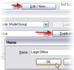 14 Click Edit/New. Click Duplicate. Type Large Office for the name.