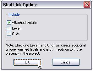 13 Select both instances of the linked Revit Architecture file.