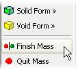 11 Click Finish Mass to complete the mass. This is the nested series of Sketch modes that creates a mass object.