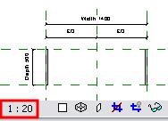Note that as for all Revit Architecture views, a scale is associated with the view.
