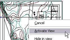 4 Right-click the site plan. Click Activate View. 5 Right-click in the drawing window.