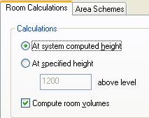 35 Select At System Computed Height. Select the Compute Room Volumes check box.