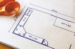 It s always best to measure the floor between skirting boards. Draw your room floor on squared paper.