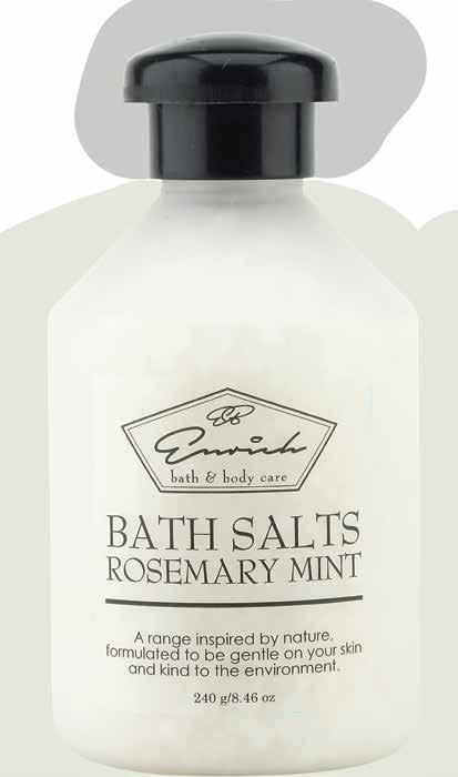 As you soak your stresses away, the fragrant bath salts soothe and nurture your body and mind with a fresh scent.