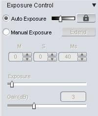 Exposure Control Panel Accurate exposure time control.