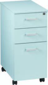 Pedestal with 2 x File Drawers Metal Drawer System Pictured in
