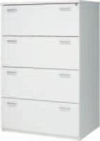 Lateral Filing Designer STORAGE LF4D 4 Drawer Lateral File Heavy