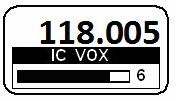 When in intercom menu, toggling between intercom volume and intercom VOX can be done by short press of the IC/SQL key. Intercom Volume is displayed as first page (after entering the intercom menu).