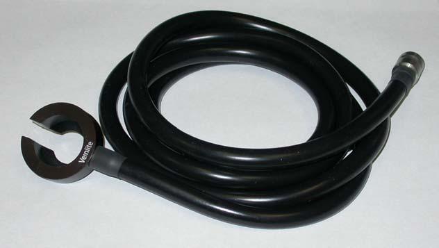 b) Fiberoptic Cable and Ring Illuminator Light is channeled, through a 6ft flexible fiber optic cable, to the ring illuminator which is permanently attached to the cable.