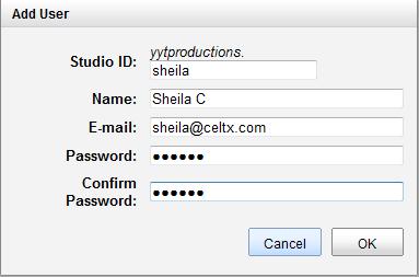 Adding Users To Your Studio User sub-seat accounts are