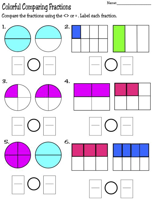 Developing Comparison and Ordering Fractions Comparing and Ordering Fractions Using a