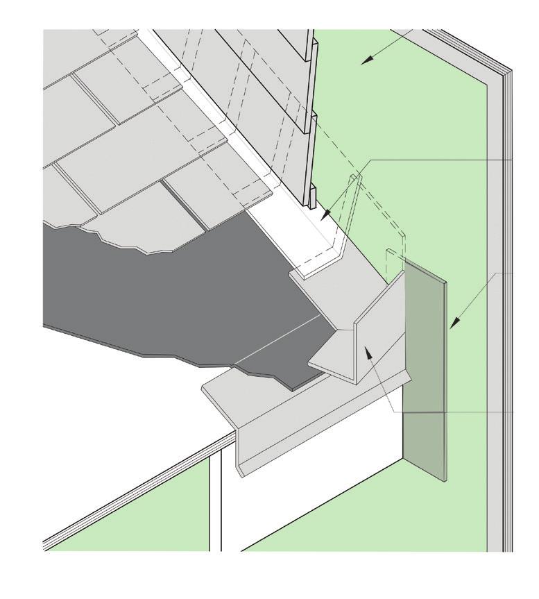 16. Installation of Flashing at Arched Windows Remove the release paper and then press stretchable flashing, e.g. SuperStretch Butyl Flashing against the wall, making sure that all flashing seams are overlapped at least 2".
