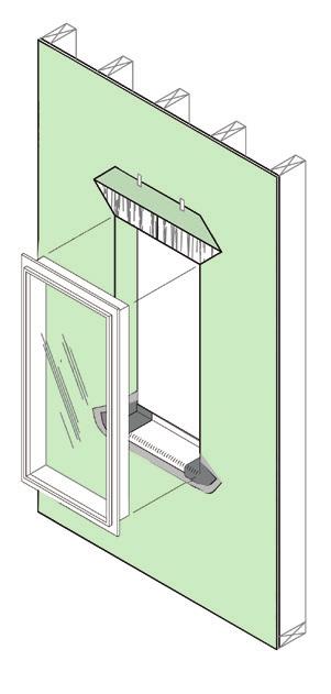 IMPORTANT: DO NOT SEAL THE BOTTOM FLANGE OF THE WINDOW, SINCE THIS MAY RESTRICT DRAINAGE. Attach the window using fasteners specified by the window manufacturer. 13.
