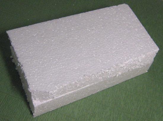 a) Cut two or three rectangles out of Styrofoam or white insulation foam which you can buy at a home improvement store (White insulation foam is much cheaper than