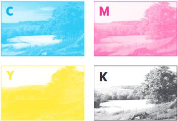 A Quick Bit on Inks 4 Colour process (CMYK) made up of: C