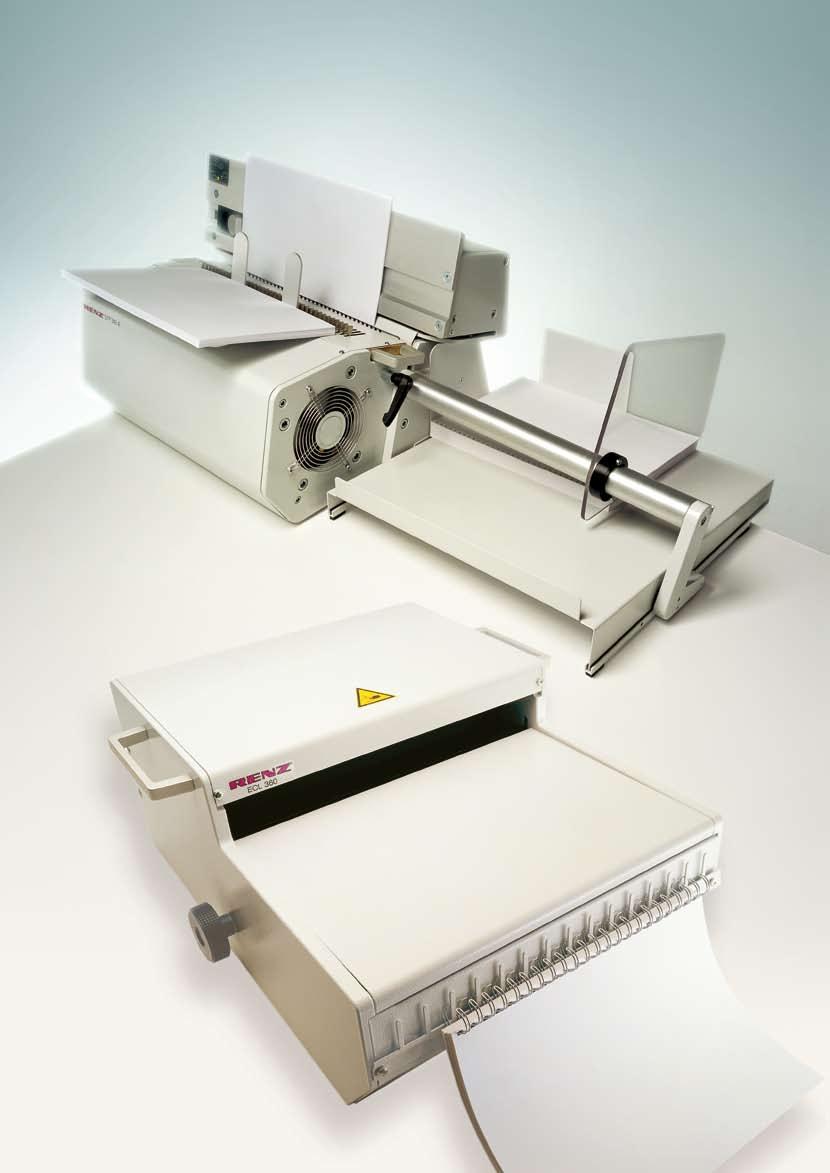 BINDING AND LAMINATING SYSTEMS PUNCHING, BINDING AND LAMINATING for small to medium runs SEMIPROFESSIONAL LINE Semiprofessional for the astute user.