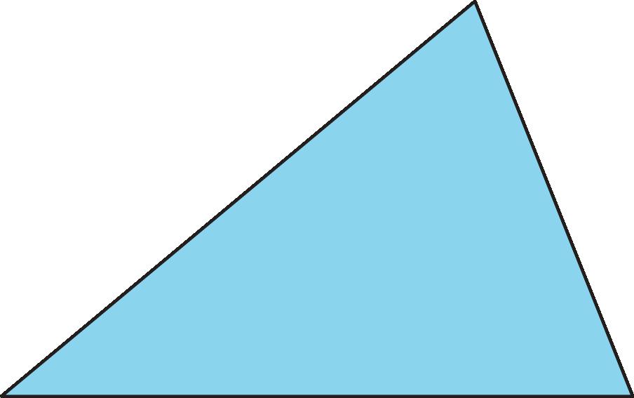 6. The area of the large triangle is half of the area of the original parallelogram. Are you ready for more? Can you decompose this triangle and rearrange its parts to form a rectangle?