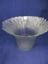 00 59 Three teal goblet shaped vases