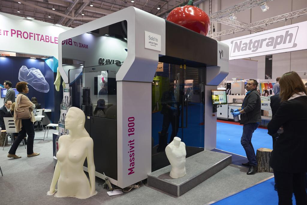 This Massivit 1800 3D printer was developed specifically with display graphics in mind. Nessan Cleary machines tend to be relatively slow the bigger the part, the longer it takes to print.
