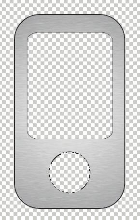 Now we are going to create a contrasting aluminum look for the button/dial area.