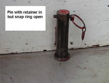 Cotter pin safety spring was flicked-up and