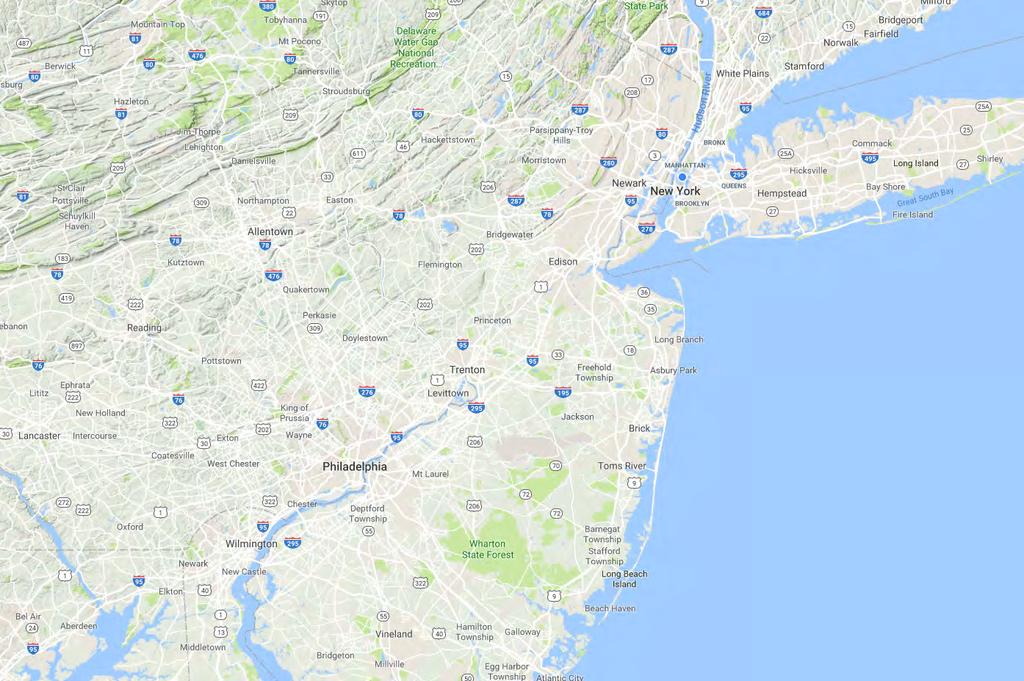 Regional Map CONNECTICUT STAMFORD PENNSYLVANIA MORRISTOWN MANHATTAN NEW YORK LONG ISLAND ALLENTOWN EDISON SUBJECT PROPERTY 1905 ROUTE 33, NEPTUNE, NJ