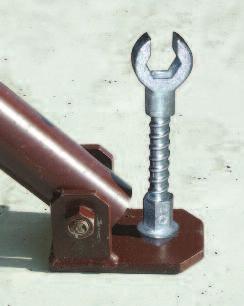 Easy mounting of the screw-in set: 4. Place clamping part over the anchoring point.. Screw bolt into the anchoring ground.