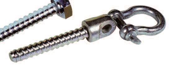 INSTALLATION-KIT D&W 0 MM ACCESSORIES Hexagonal bolts, transportation bolts, shackles Bolts with hexagonal head and transportation bolts are available with square boring for every possibility of use.